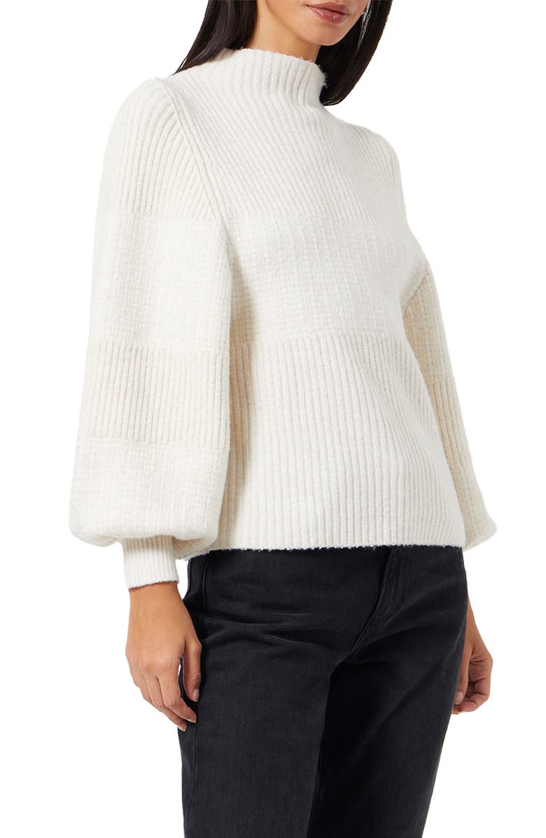 French Connection Sofia Balloon Sleeve Rib Stitch Sweater, Main, color,