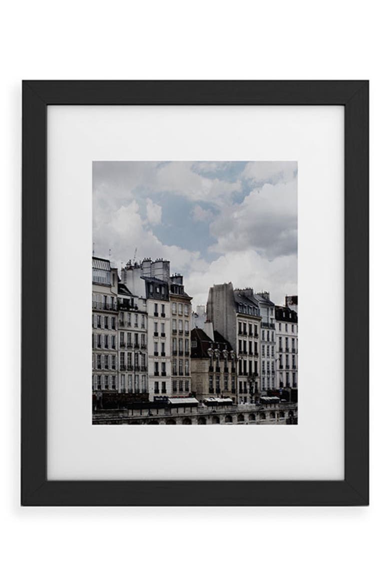 Parisian Rooftops Framed Wall Art, Main, color, BLACK FRAME 13X19