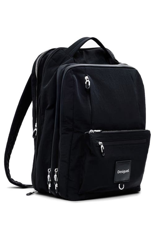 Desigual Large Travel Backpack In Black