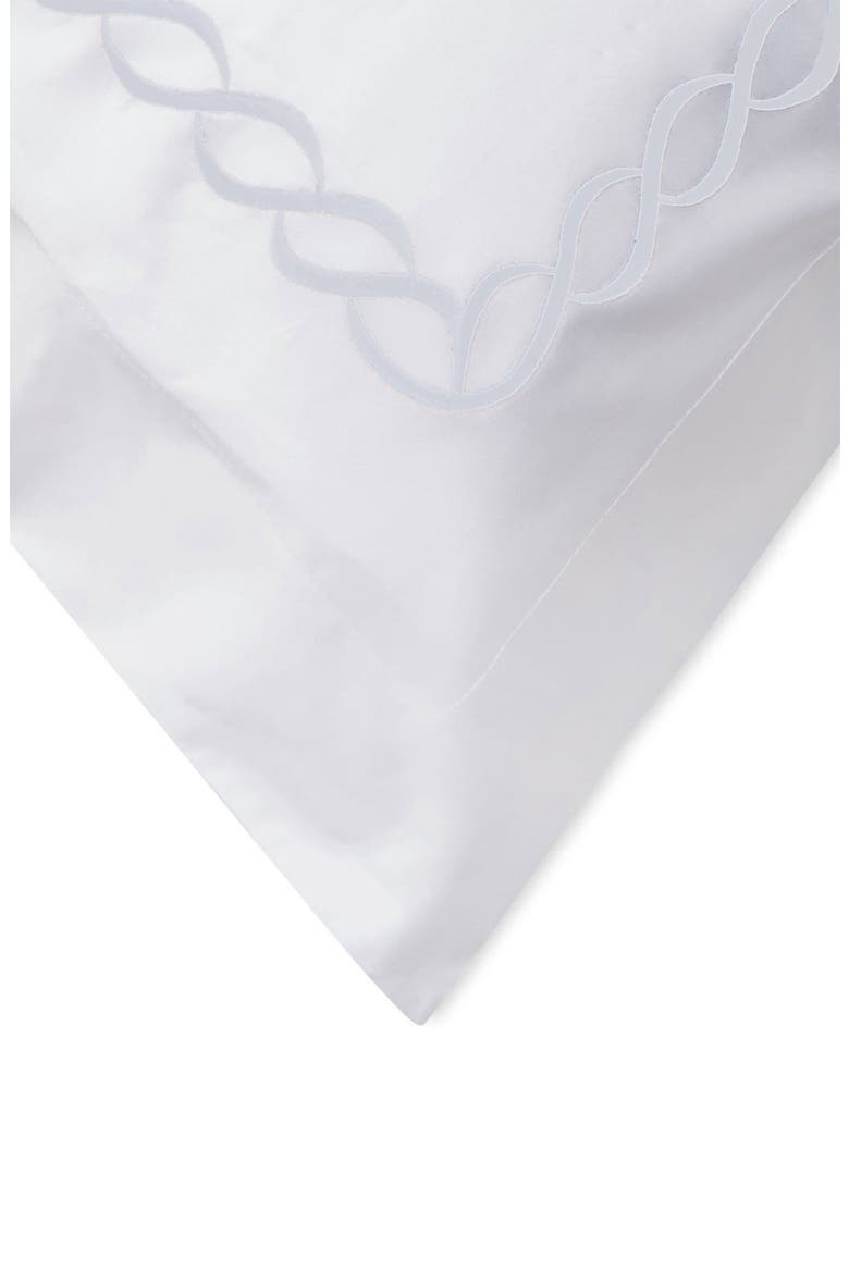 Embroidered Rope 600 Thread Count 100% Cotton 26" Square Pillow Sham, Alternate, color, WHITE