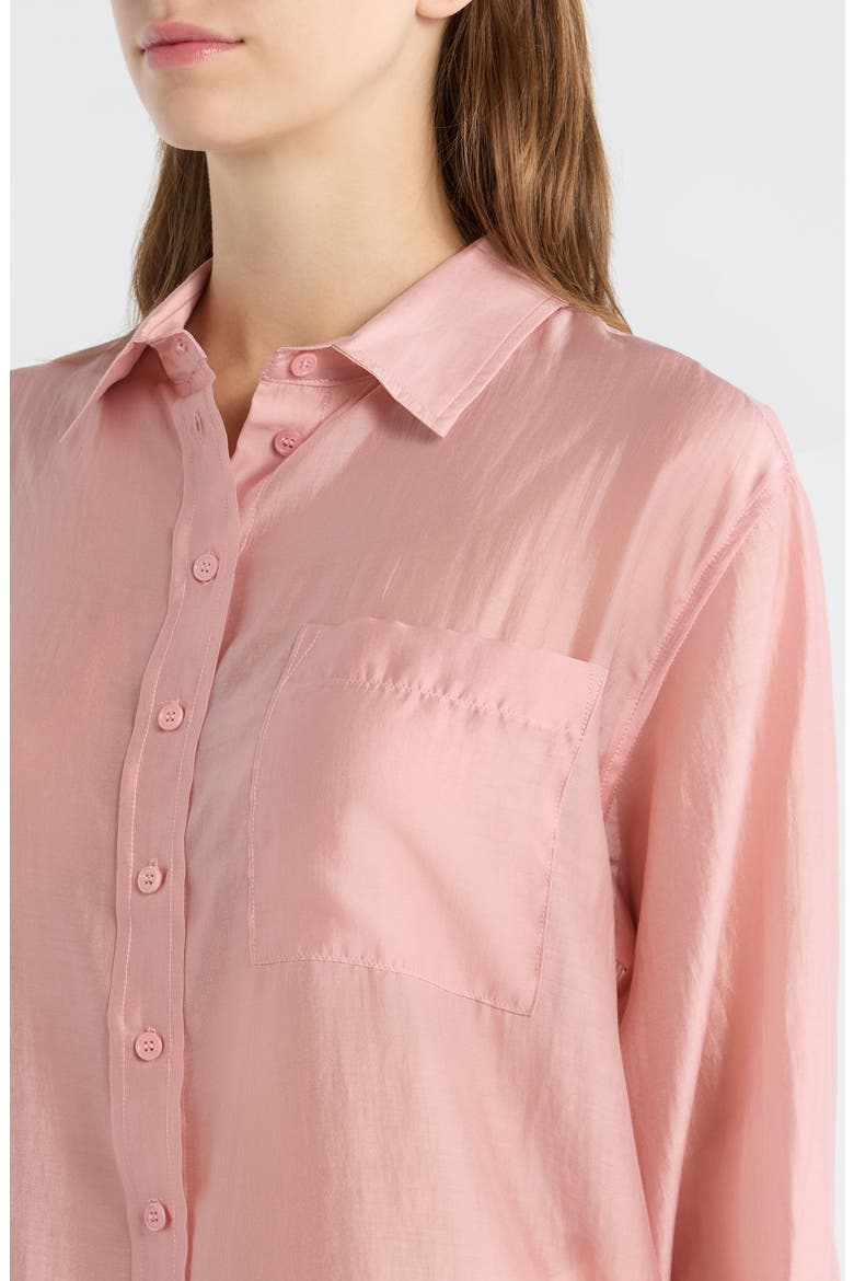 Eli Oversize Button-Up Shirt, Alternate, color, SHEER PINK