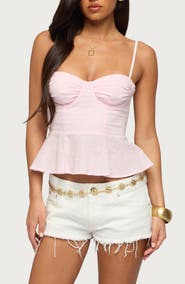 EDIKTED Peplum Cotton Camisole
