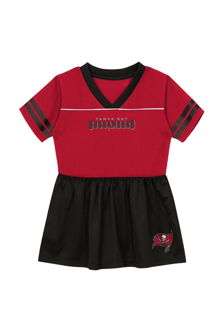 Toddler Outerstuff  Red Tampa Bay Buccaneers Stadium Lights V-Neck Fashion Football Jersey Dress, Alternate, color, Red