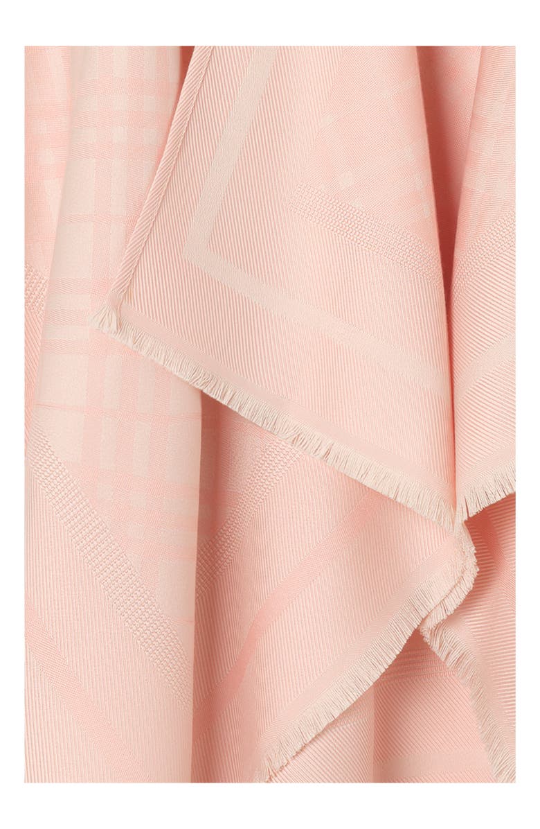 Burberry Check Wool Cashmere Cape, Alternate, color, Compact Pink