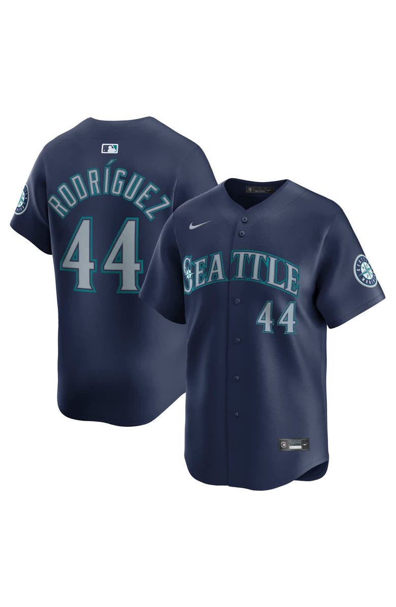 Nike Men's Nike Julio Rodriguez Navy Seattle Mariners Road Limited, Alternate, color, 