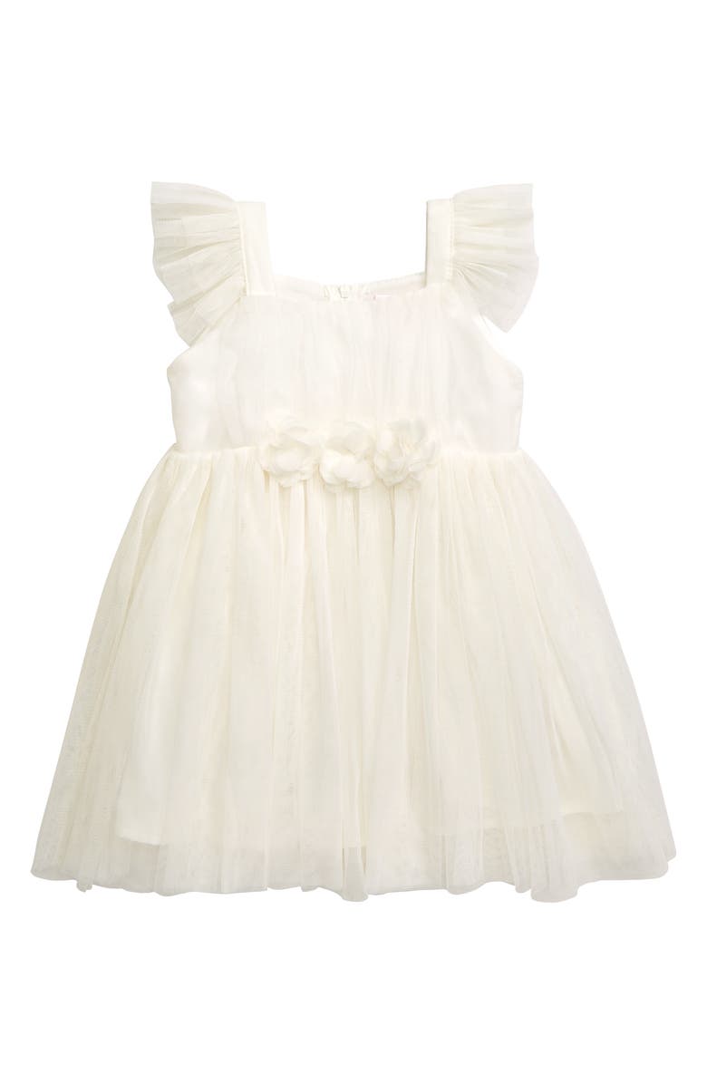 Popatu Flutter Sleeve Tulle Dress, Main, color, 