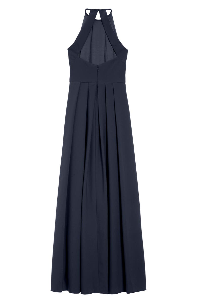 Dessy Collection Dessy Connection High Neck Junior Bridesmaid Dress, Alternate, color, 