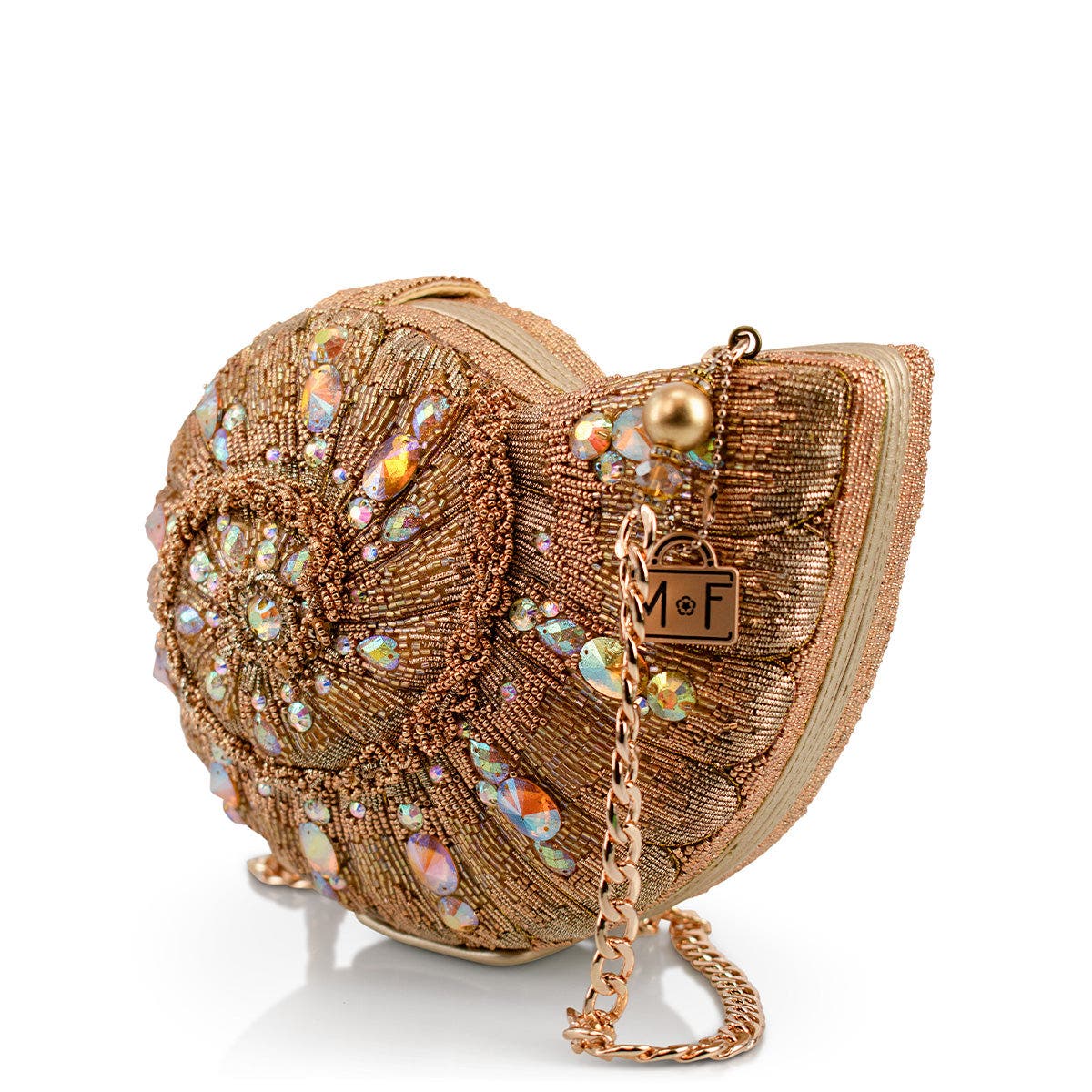 Mary Frances Accessories Gold Coast Crossbody Handbag, Alternate, color, Gold