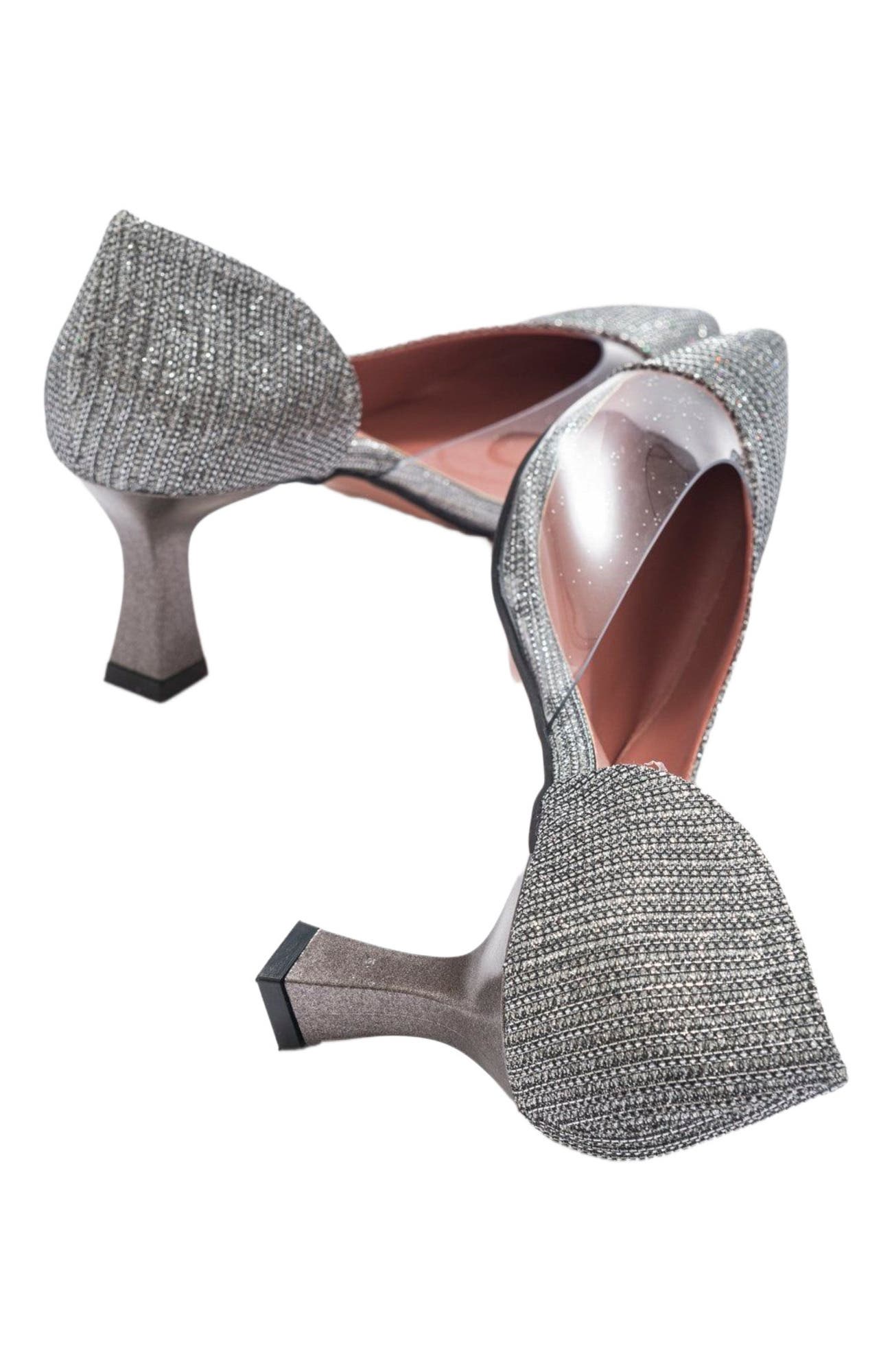 Vera Pointed Toe Pump, Alternate, color, Platinum Glitter Faux Leather