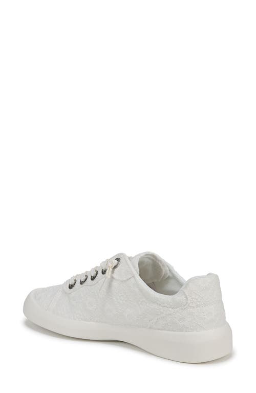 Blowfish Malibu Boardwalk Low Top Sneaker In White Lace Fabric