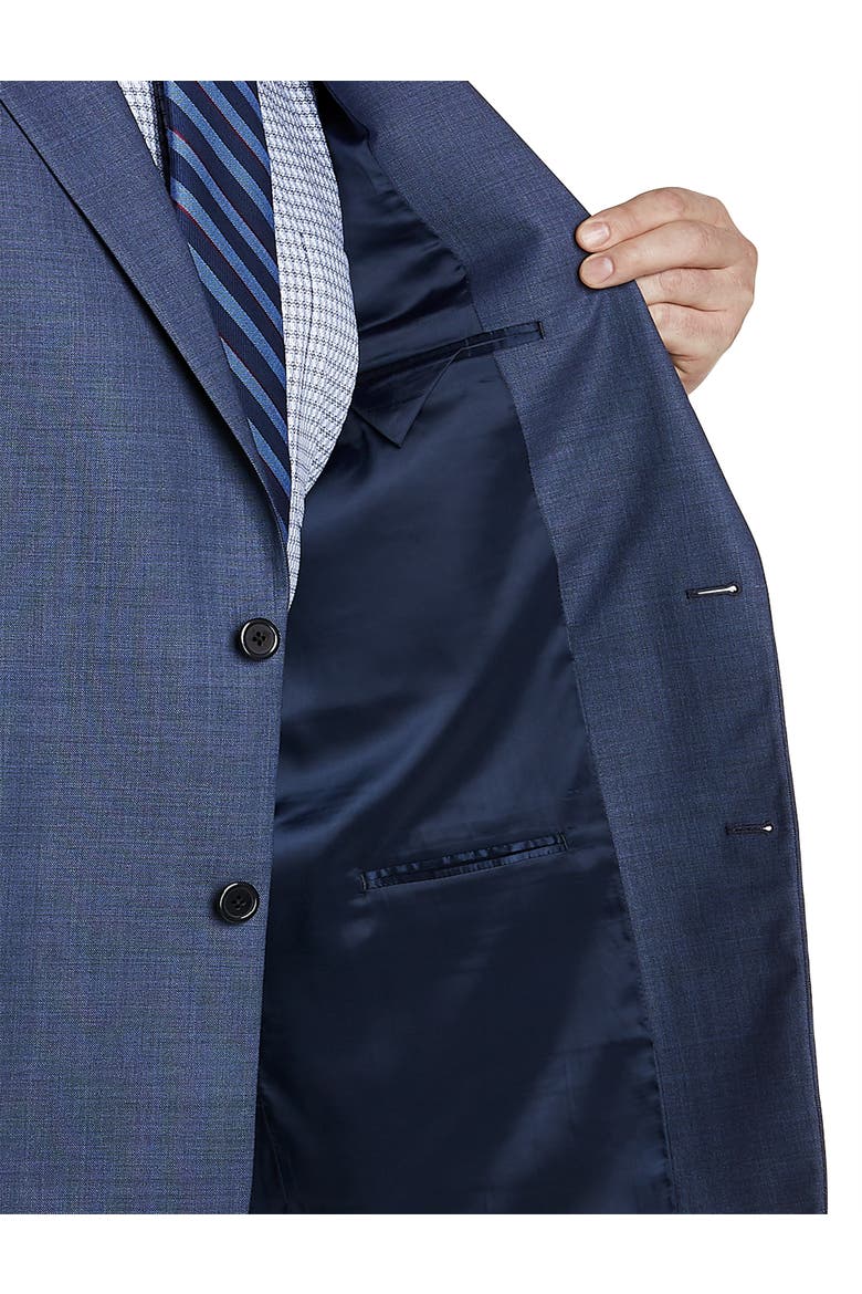 Big & Tall Jacket-Relaxer Sharkskin Suit Jacket, Alternate, color, NAVY