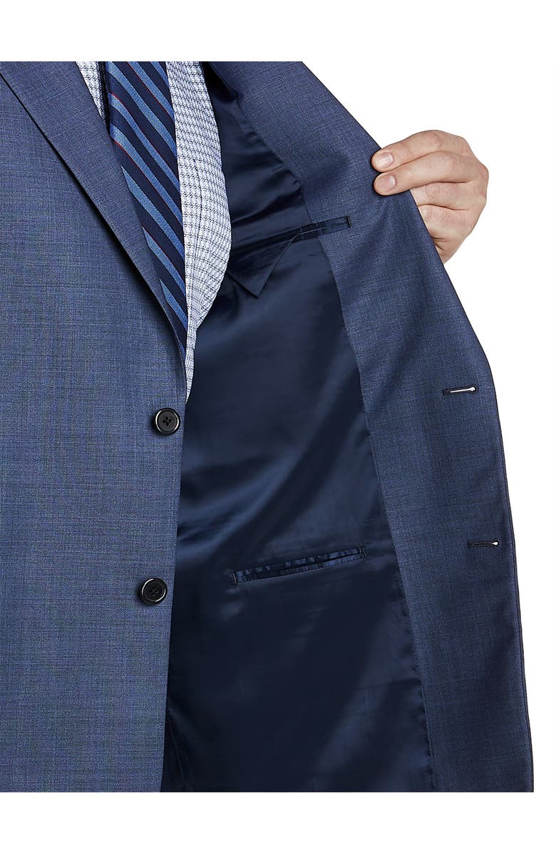 Oak Hill Premium by DXL Big & Tall Jacket-Relaxer Sharkskin Suit Jacket, Alternate, color, Navy