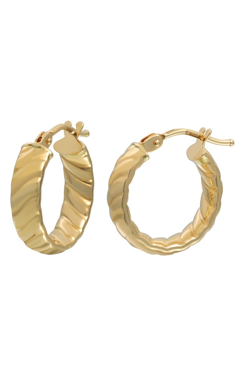 Bony Levy 14K Gold Textured Hoop Earrings, Main, color, 14K Yellow Gold