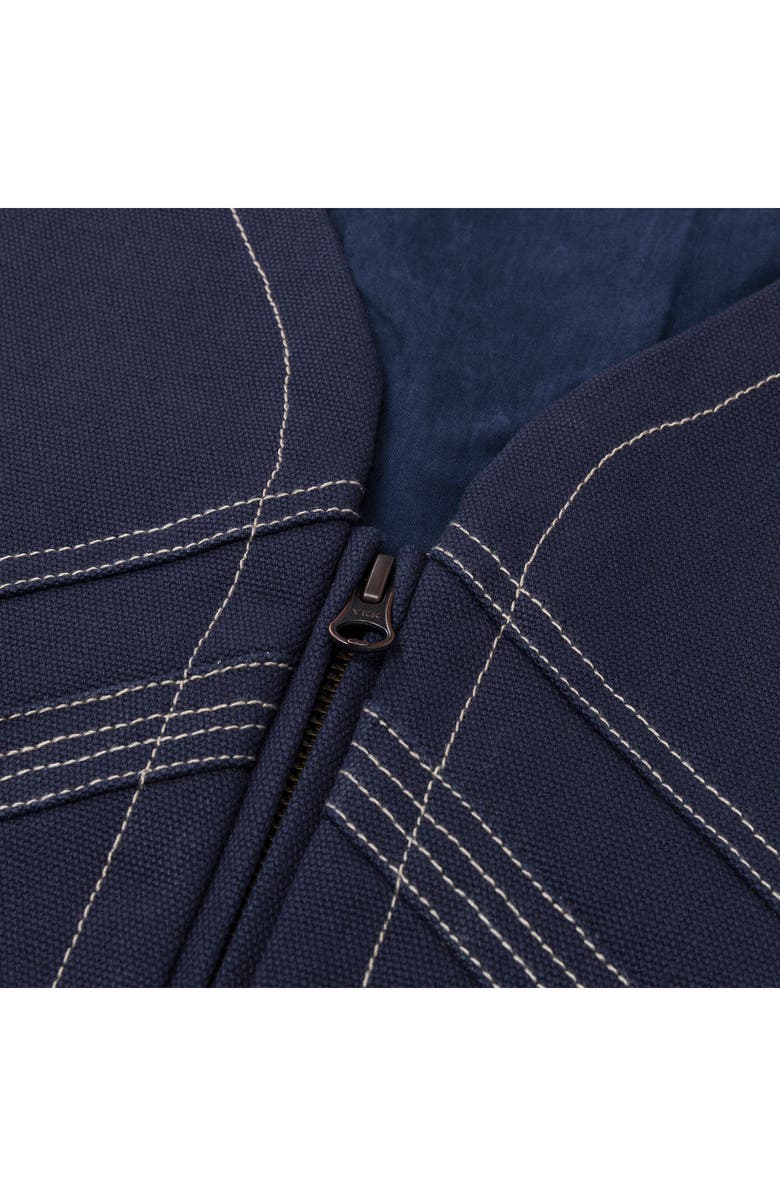 HONOR THE GIFT Logo Appliqué Cotton Canvas Riding Vest, Alternate, color, Navy