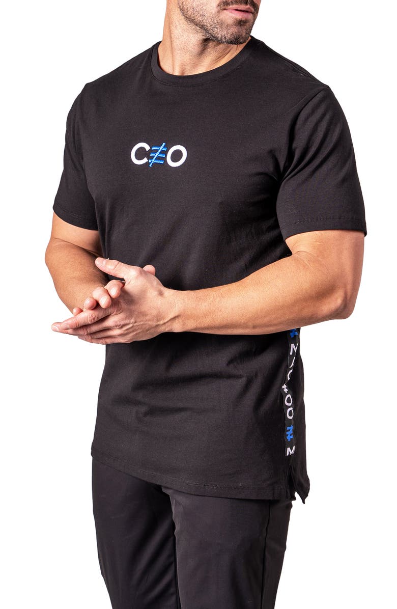 Maceoo Embroidered CEO T-Shirt, Alternate, color, Black