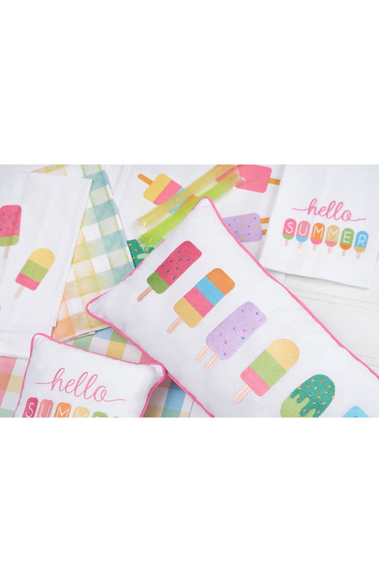 C&F Home Popsicle Summer Kitchen and Bathroom Graphic Print Hand Towels Set of 2, Alternate, color, Green