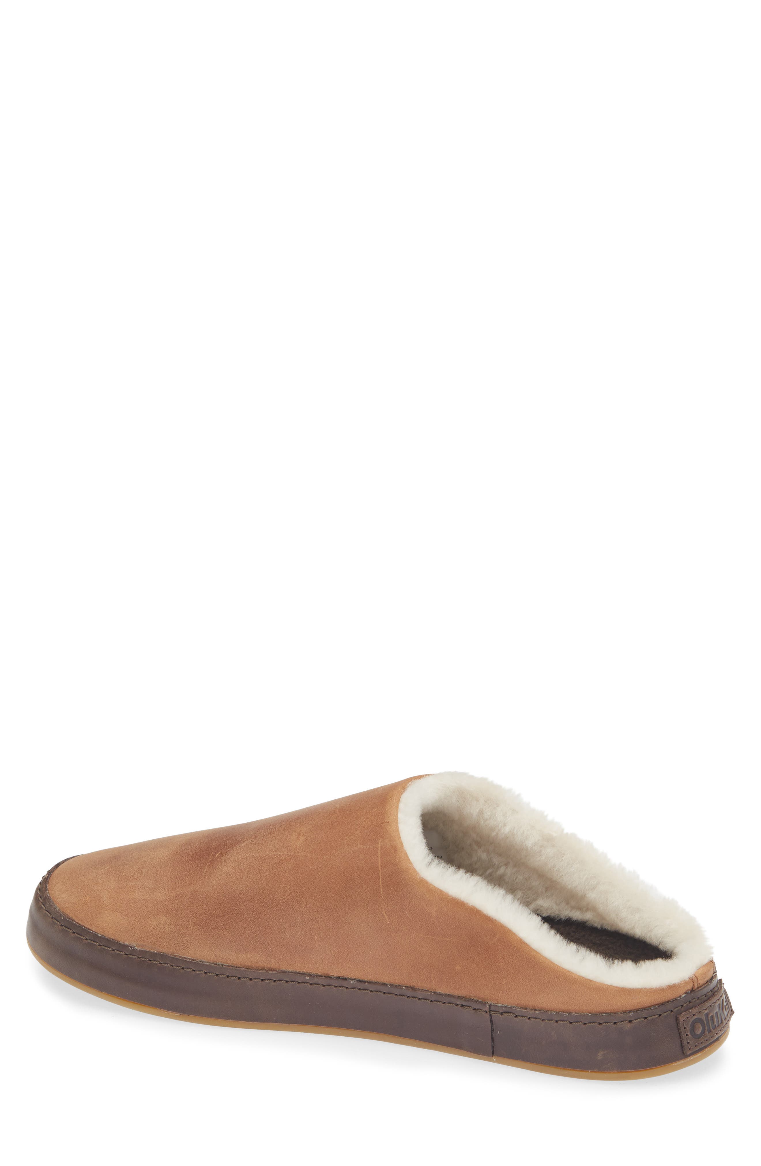 Lolii Genuine Shearling Lined Slipper, Alternate, color, TOFFEE/ DK JAVA