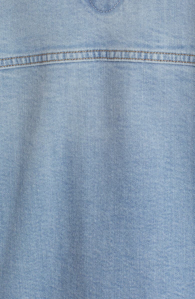 Versace Mixed Media Denim Jacket, Alternate, color,