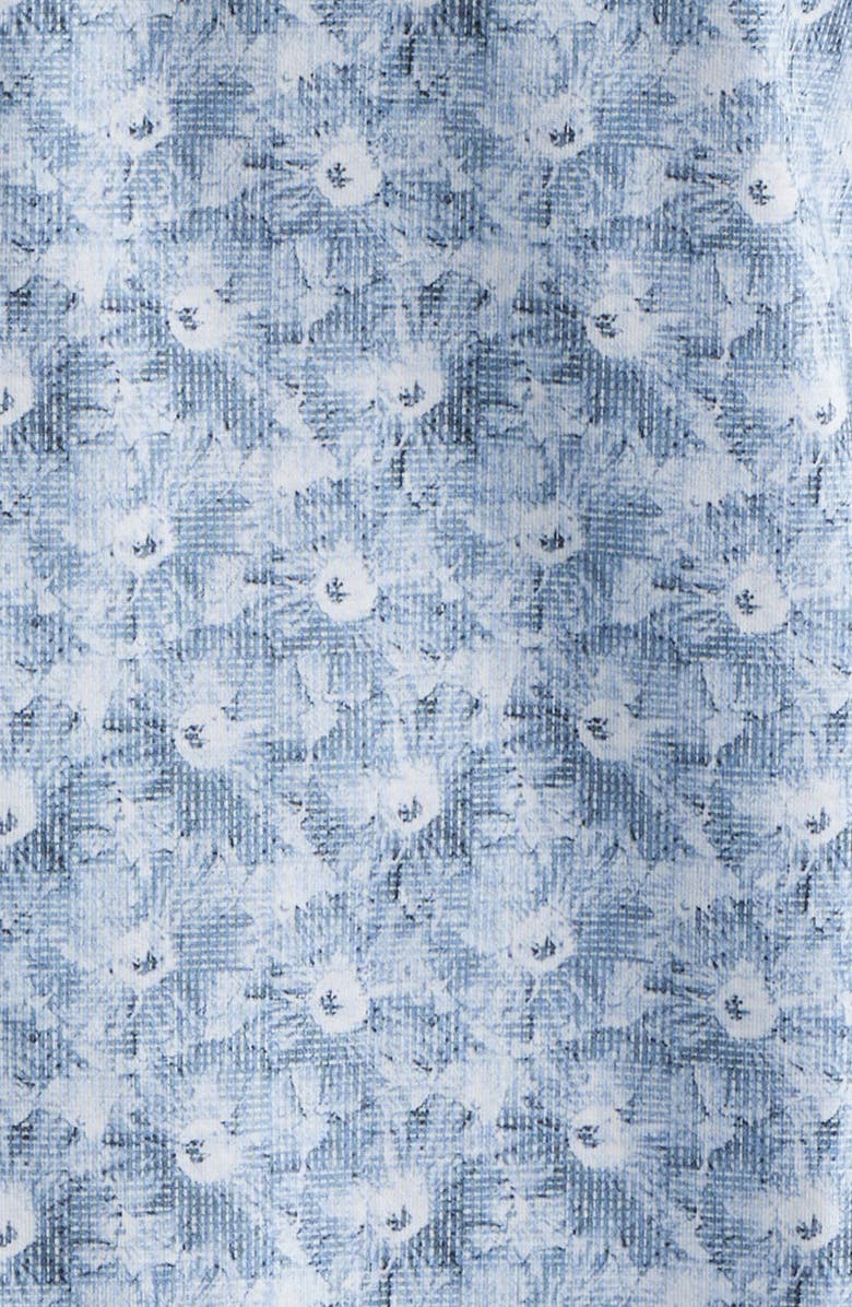 Bugatchi Jimmy OoohCotton<sup>®</sup> Floral Button-Up Shirt, Alternate, color, Steel