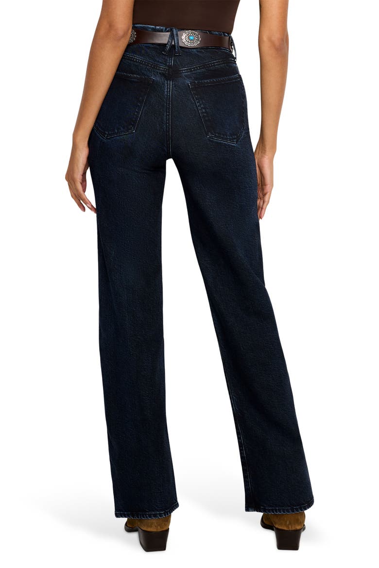 Soft-Tech Good Boy Step Hem High Waist Ankle Straight Leg Jeans, Alternate, color, INDIGO544