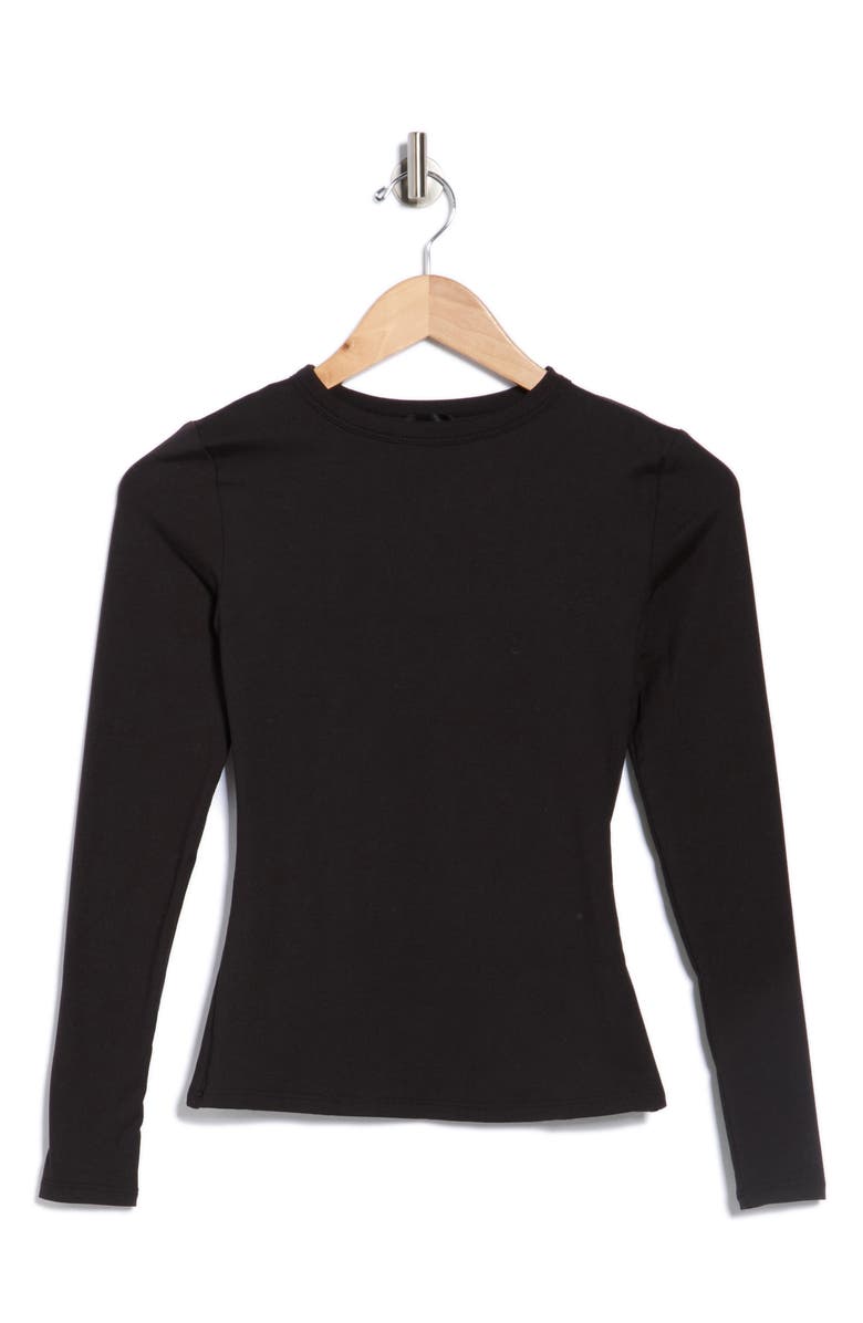 N BY NAKED WARDROBE Bare Crewneck Long Sleeve Top, Alternate, color, Black