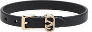 Valentino Garavani Pavé VLOGO Leather Bracelet