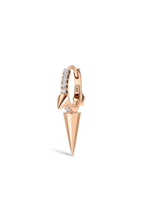 Maria Tash Tripe Spike Diamond Earring In Rose Gold