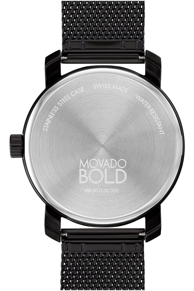 Bold Access Mesh Strap Watch, 41mm, Alternate, color, BLACK