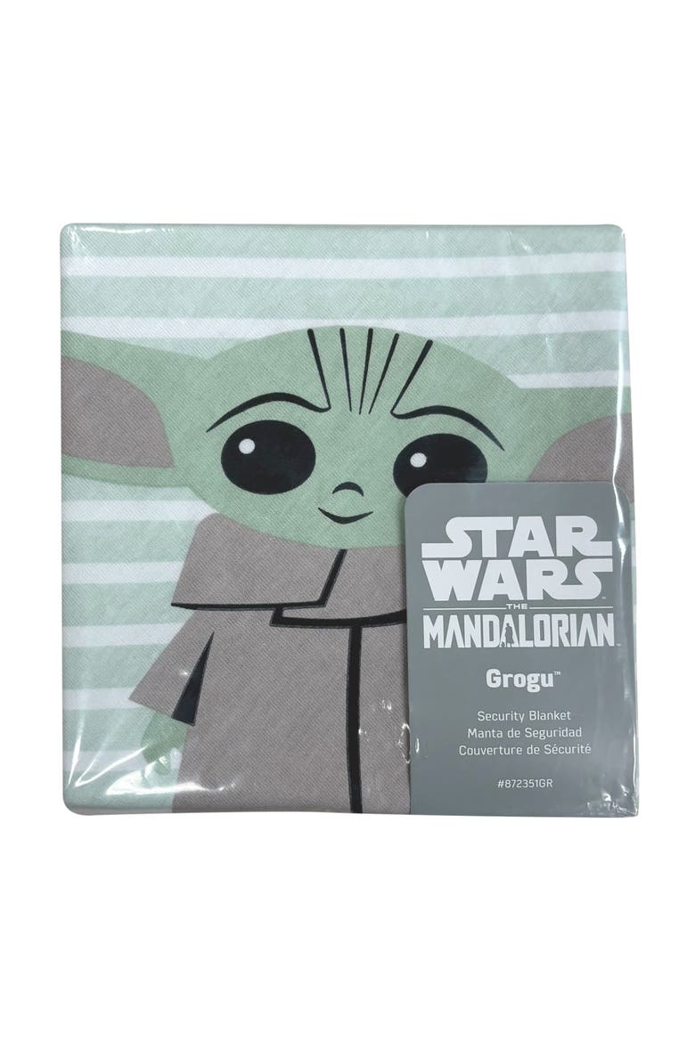 Star Wars Mandalorian Grogu Cotton Jersey Security Blanket/Lovey, Alternate, color, Green