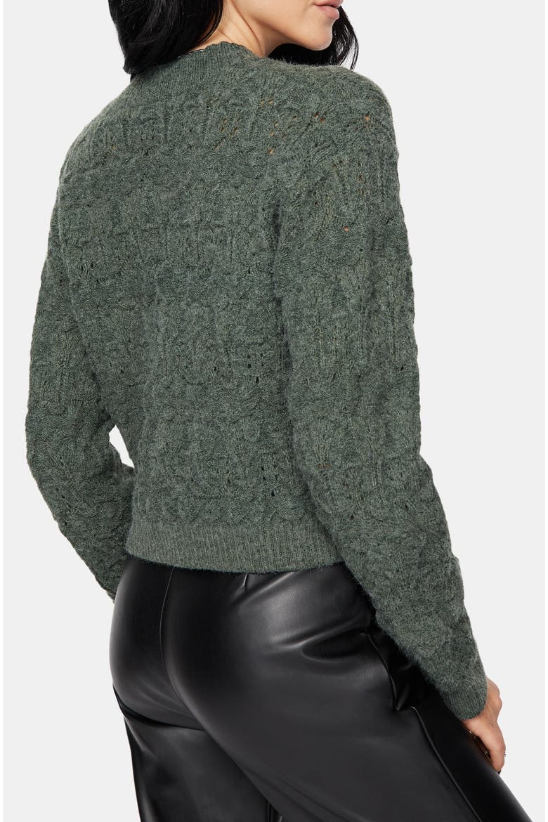 Cadmium Pointelle Knit Cardigan, Alternate, color, Blue