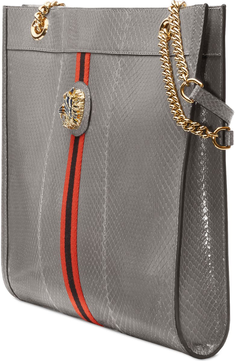 Gucci Large Rajah Genuine Snakeskin Tote, Alternate, color,