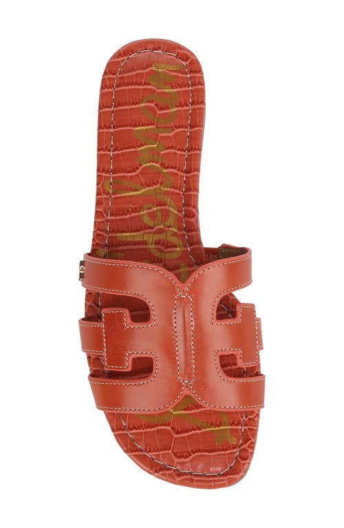 Shop Sam Edelman Bay Cutout Slide Sandal In Orange Sunrise