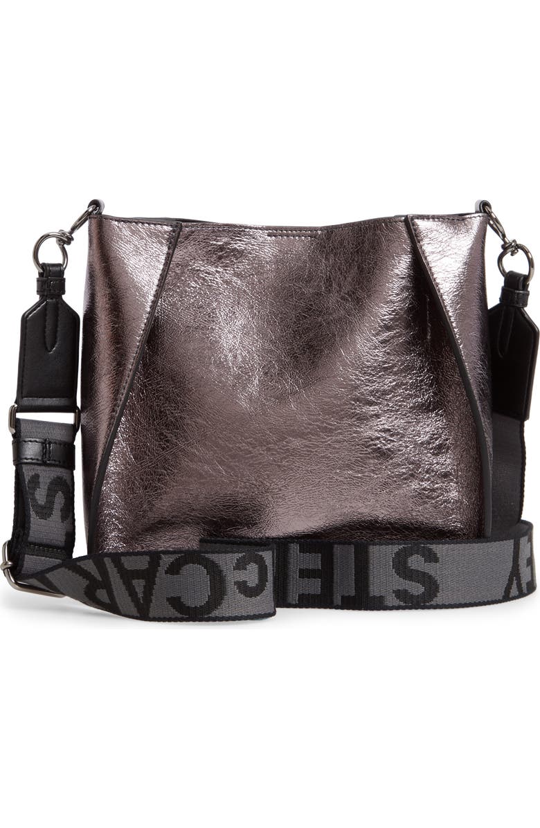 Stella McCartney Mini Stella Perforated Logo Faux Leather Crossbody Bag, Alternate, color,