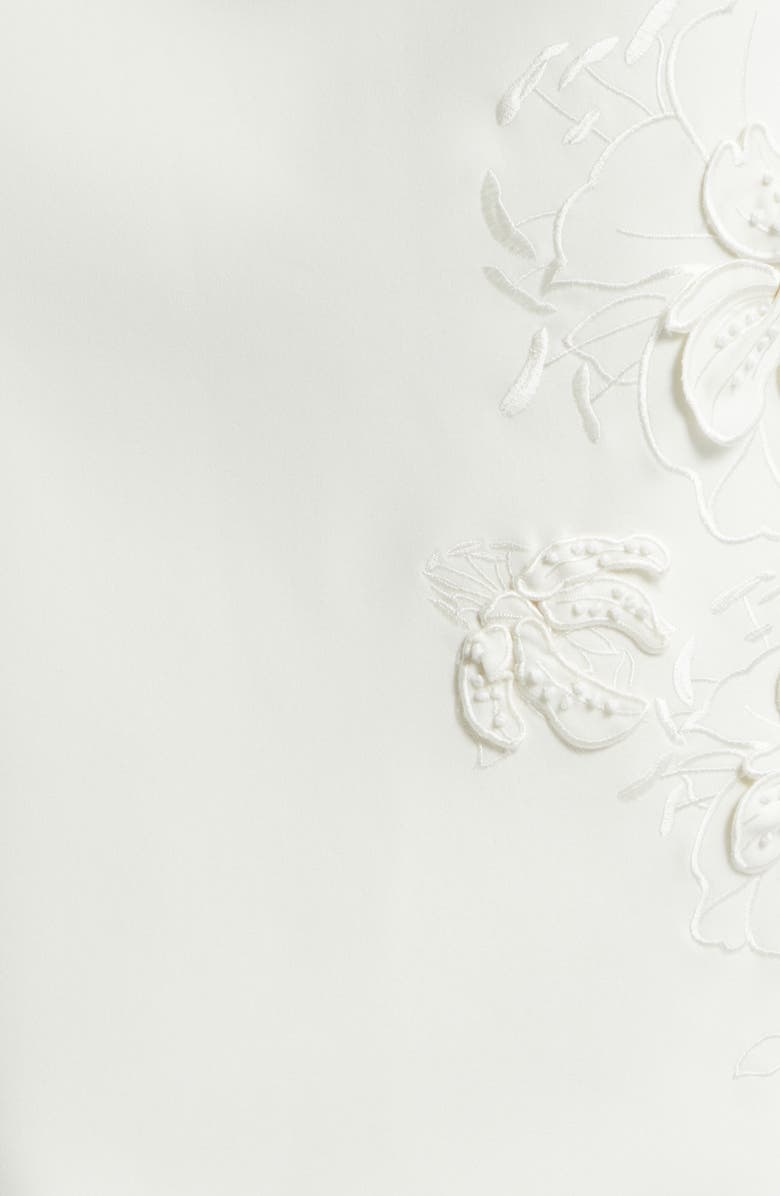 Ramy Brook Barrie Floral Appliqué Sleeveless Midi Dress, Alternate, color, Ivory