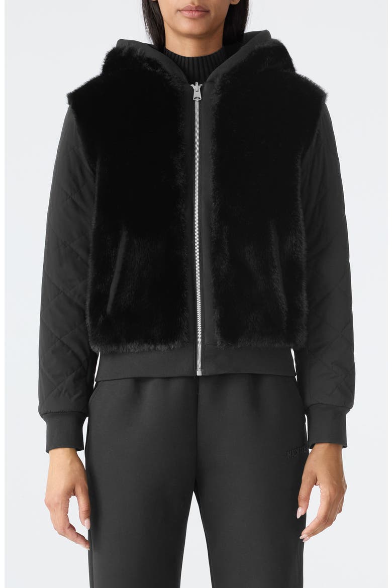 Gwendal Reversible Hooded Jacket, Alternate, color, BLACK
