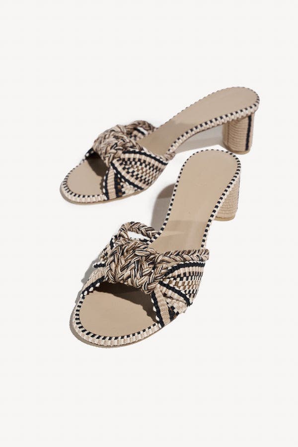 Amambaih Jimena Heel Mules, Alternate, color, Sand