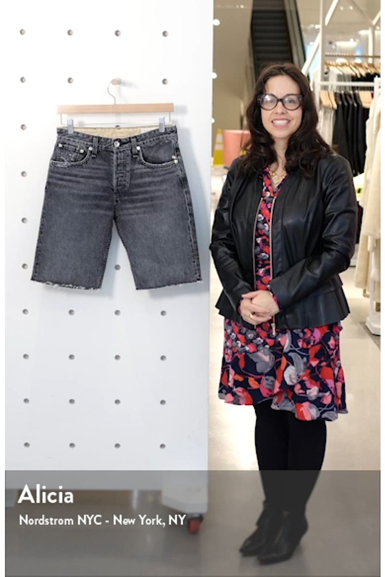 Rosa Cutoff Denim Bermuda Shorts video