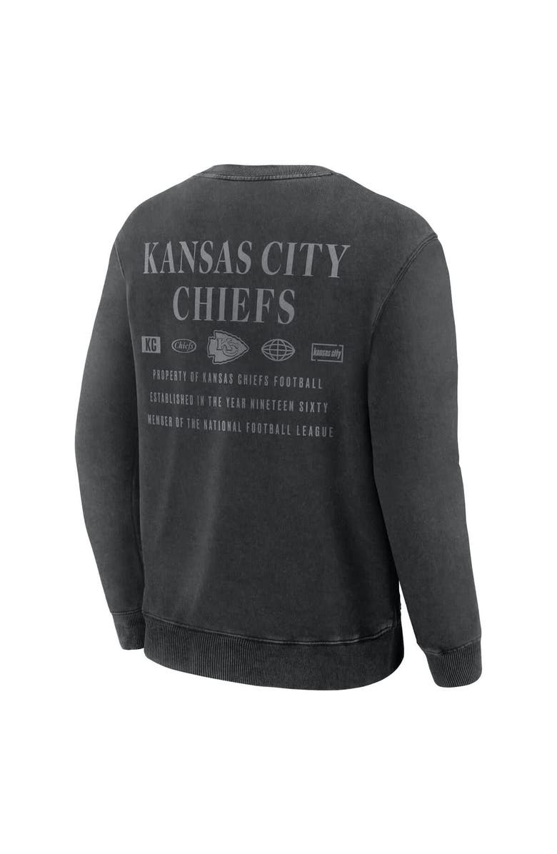 FANATICS Men's Fanatics Black Kansas City Chiefs Deep Route Pullover Sweatshirt, Alternate, color, Black
