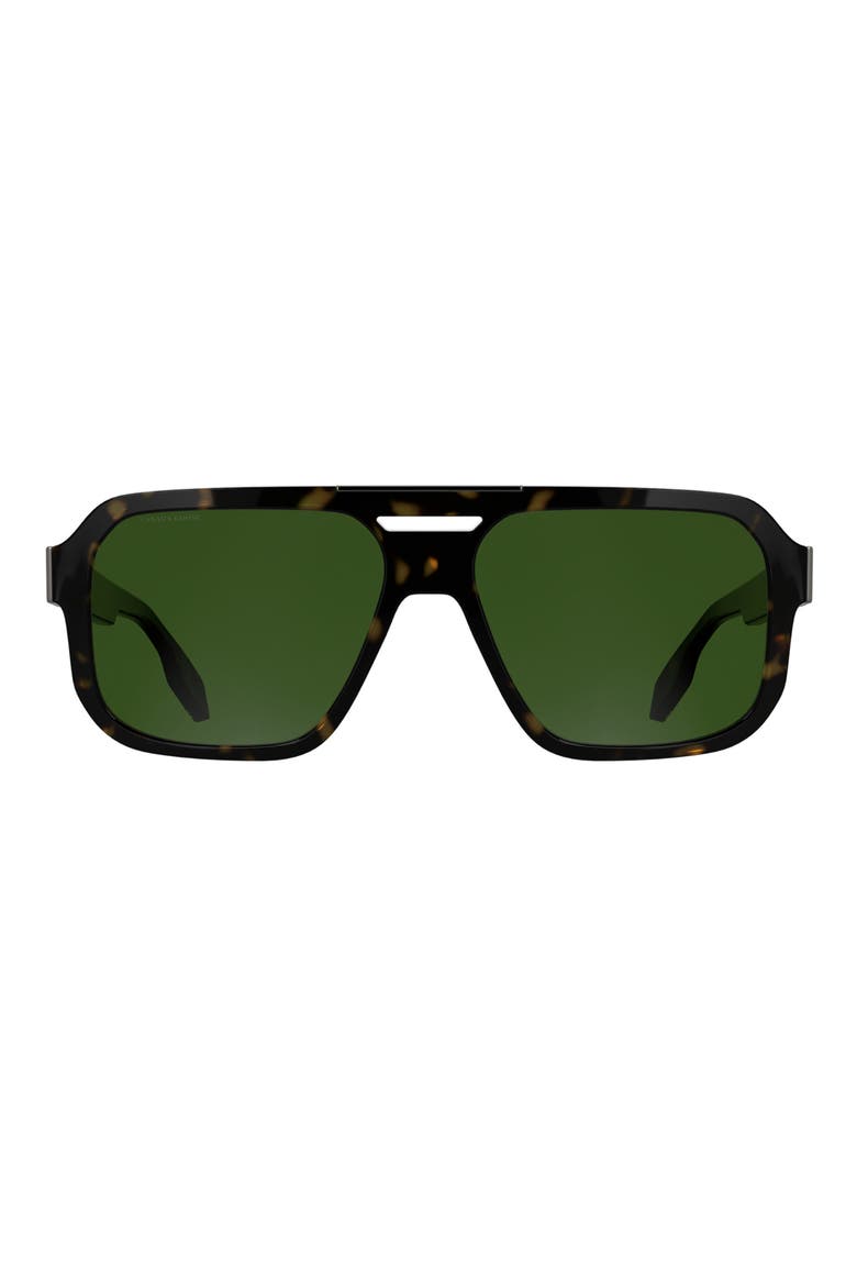 59mm Modified Rectangular Sunglasses, Main, color, DARK HAVANA
