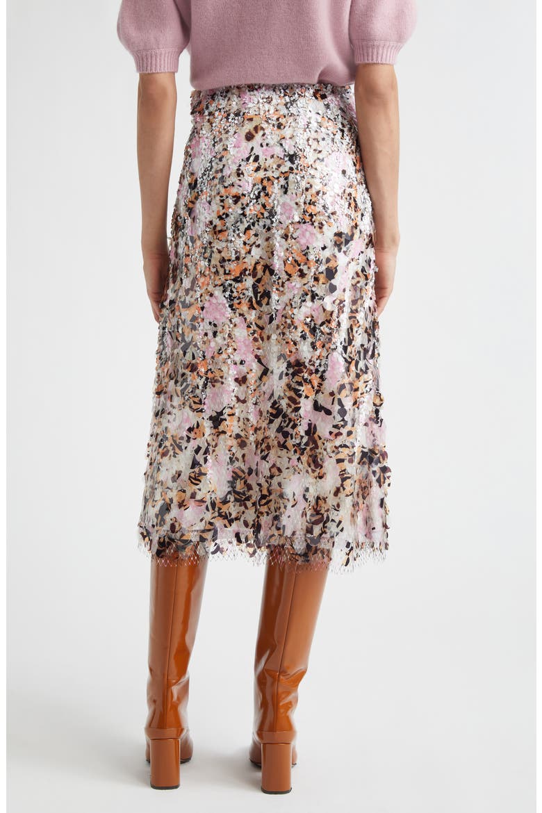 Sequin Embellished Midi Skirt, Alternate, color, PINK SAND