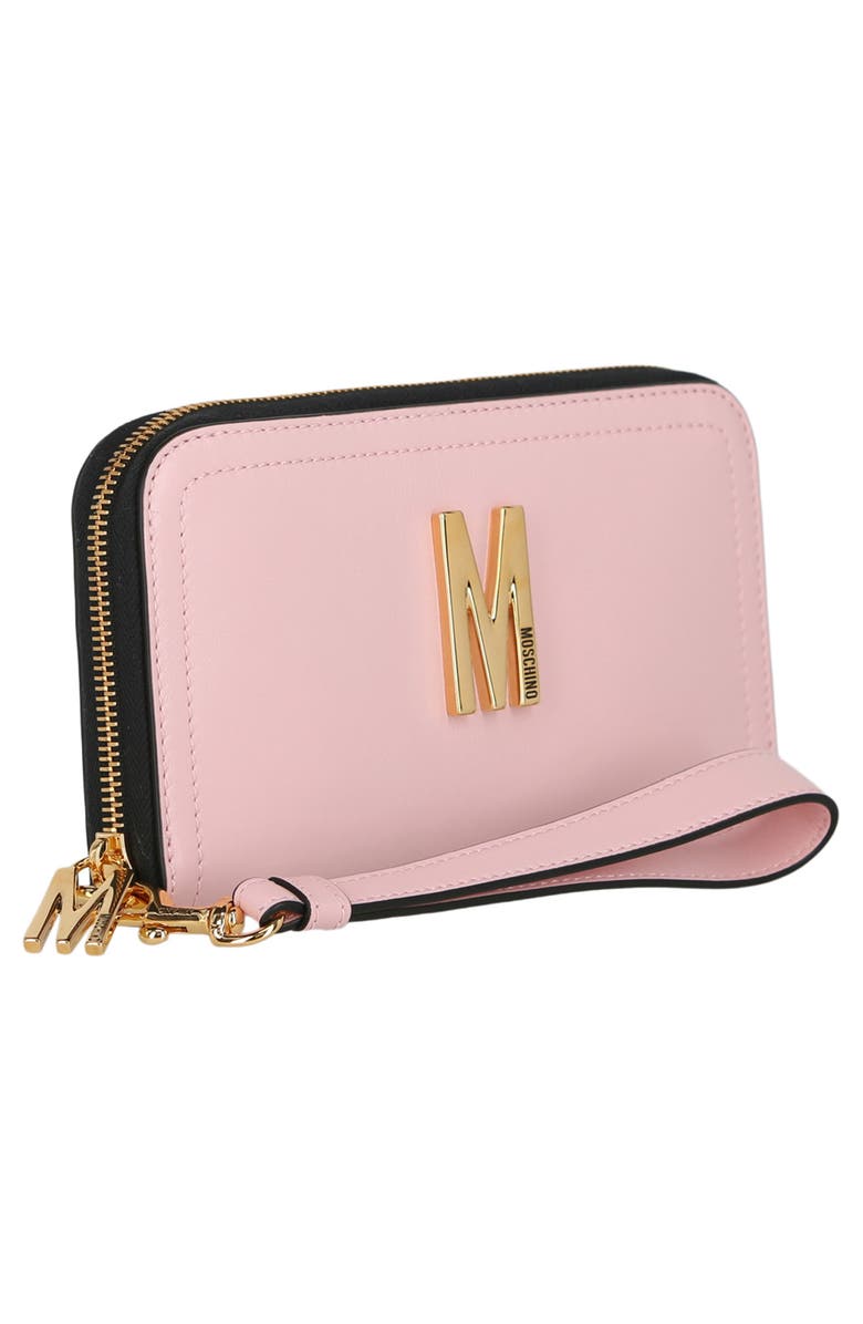 Moschino Logo Continental Wallet, Alternate, color, 