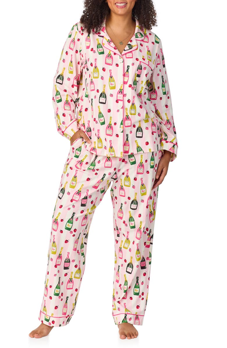 BedHead Pajamas Print Stretch Organic Cotton Jersey Pajamas, Alternate, color, 