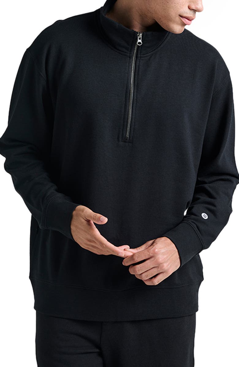 Stance Shelter Half-Zip Pullover, Main, color, Black