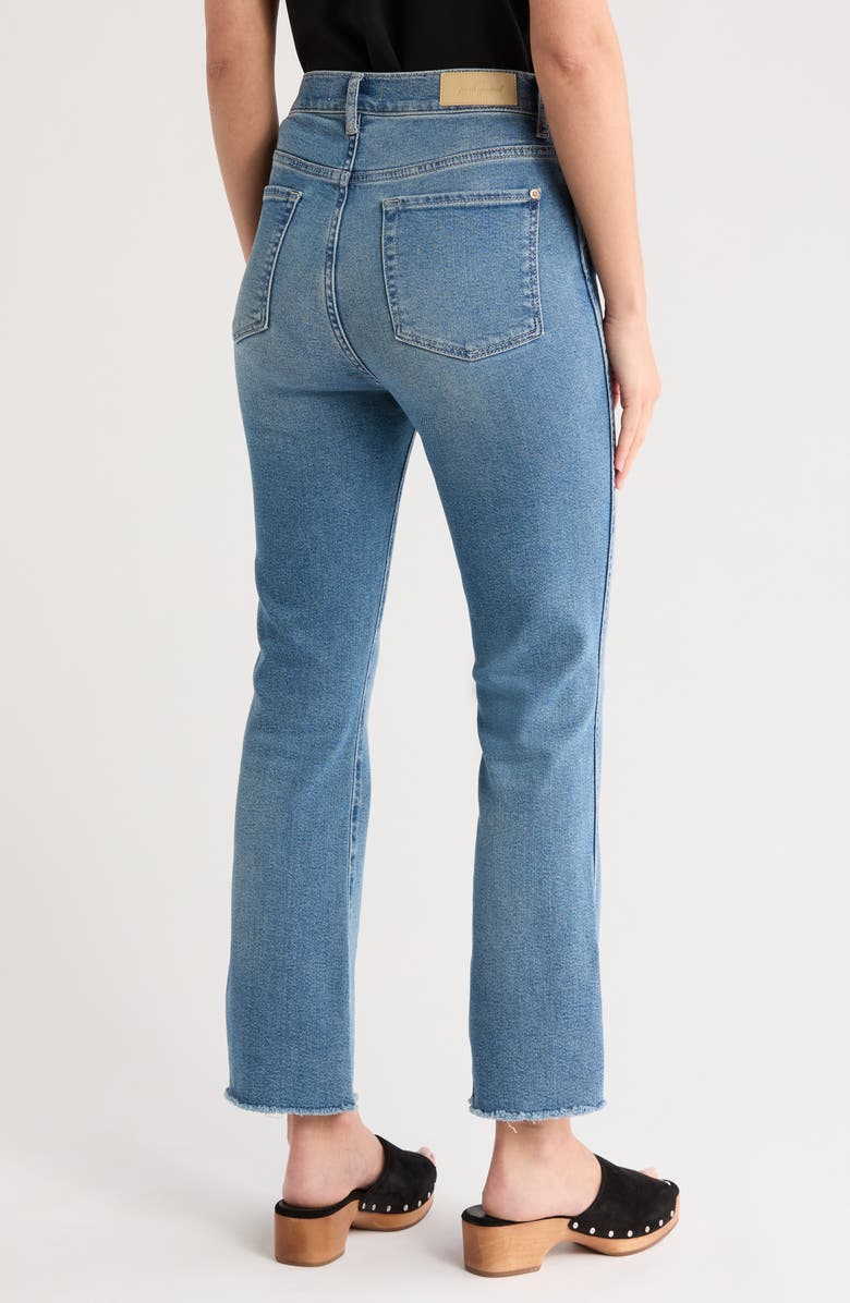 7 For All Mankind Raw Hem High Waist Slim Kick Flare Jeans, Alternate, color, Be My Baby