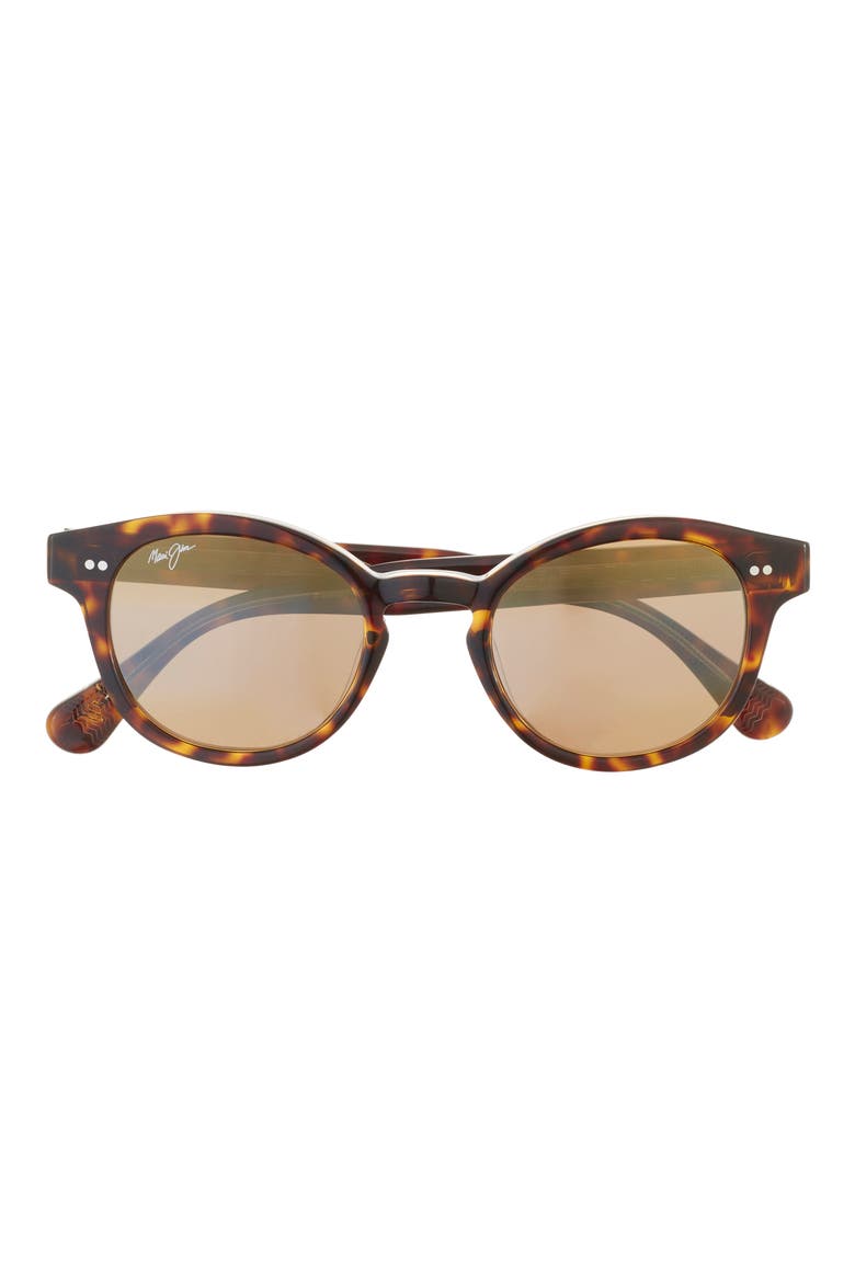 49mm Core Round Polarized Sunglasses, Main, color, TORTOISE TORTOISE BRONZE