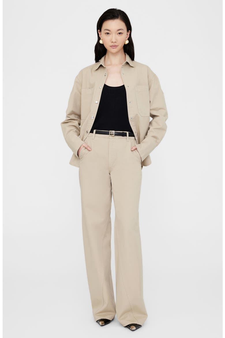 Briley High Waist Wide Leg Pants, Alternate, color, OATMEAL