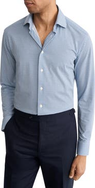 Eton Slim Fit Geo Stretch Jersey Dress Shirt