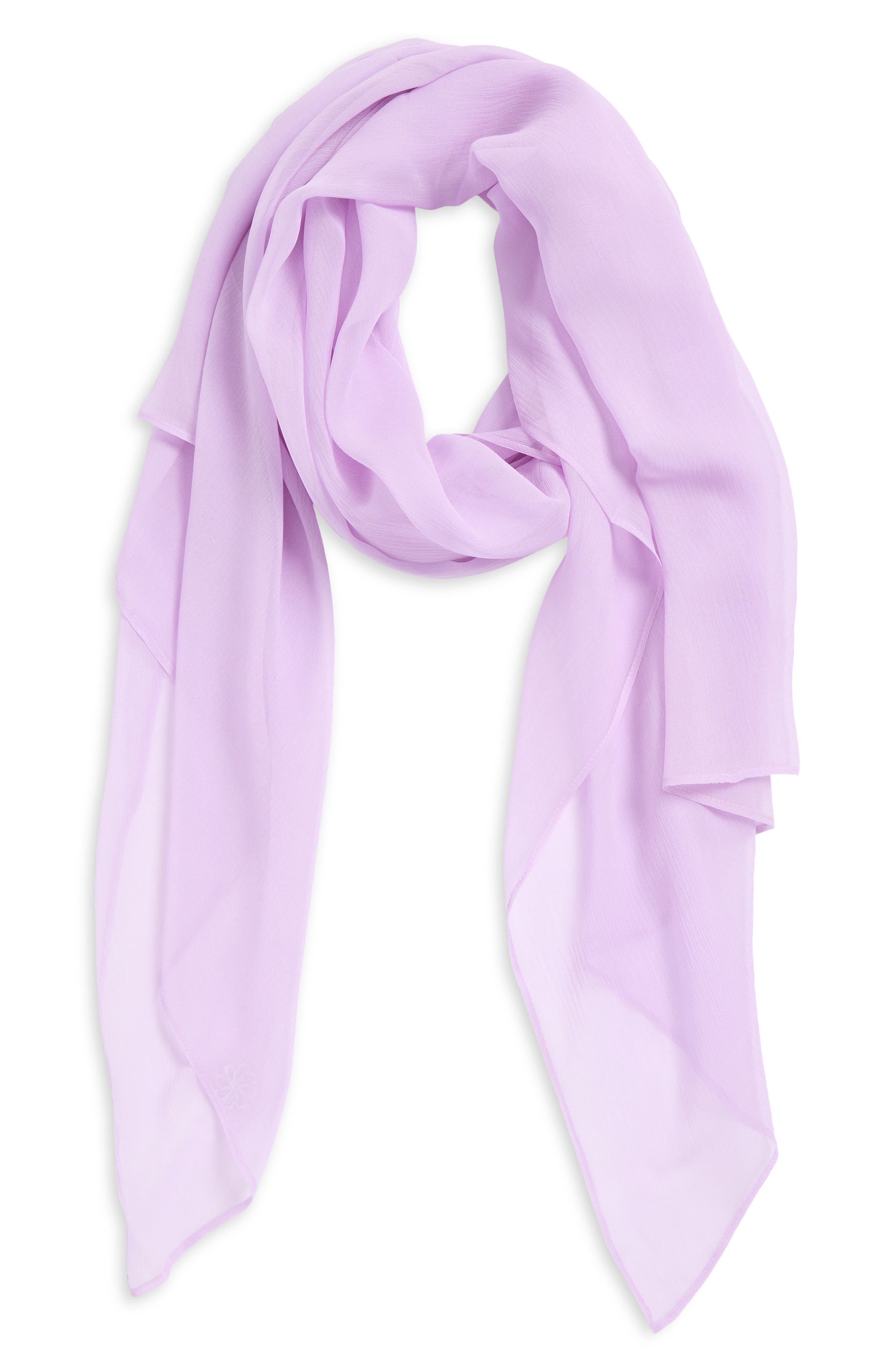 Henna & Hijabs Silk & Modal Long Scarf in Purple Peace 