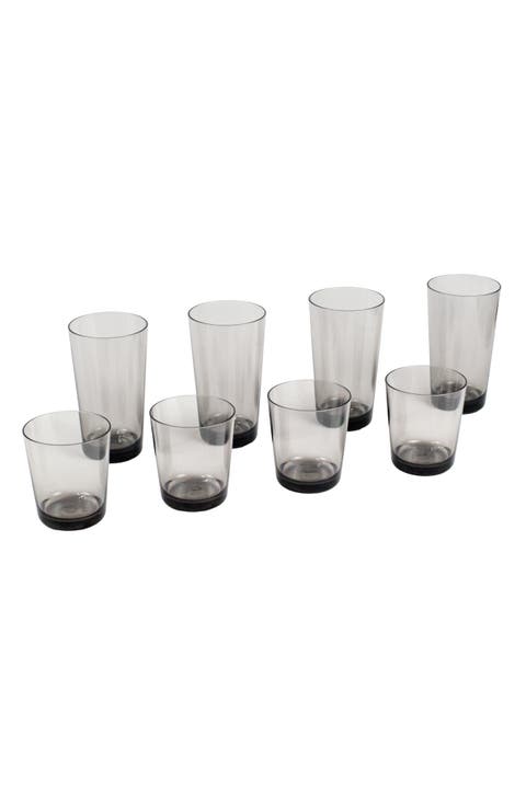 Simple Clear Set of 8 Glasses