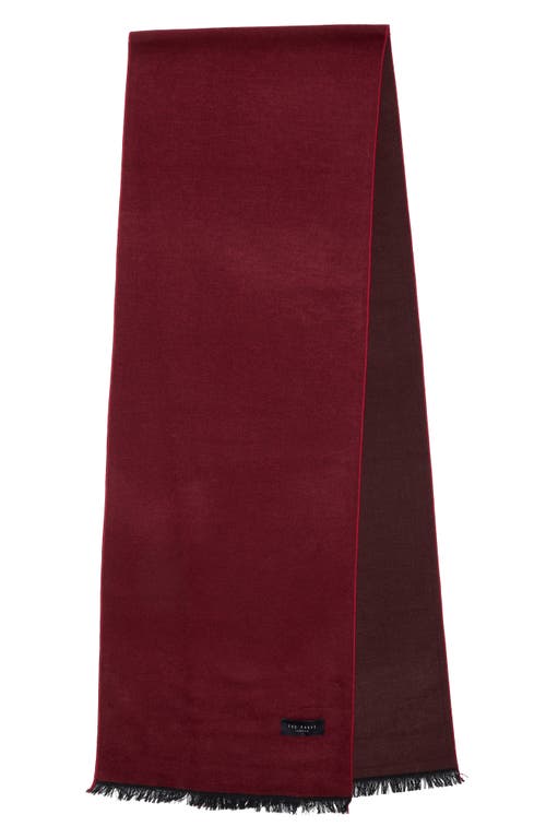 Ted Baker London Reversible Silk Scarf In Burgundy